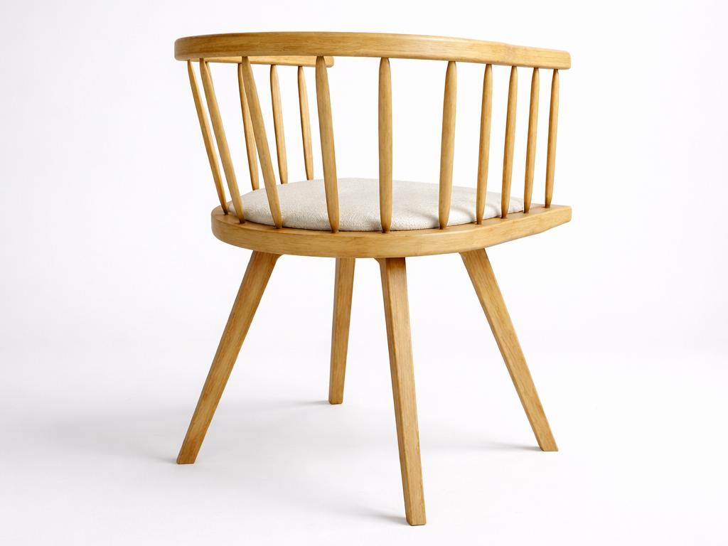 contemporary furniture design Portugal rabo de bacalhau armchair back view with expressive armrests